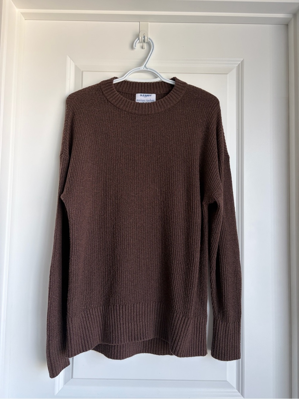 Old Navy SoSoft Crew-Neck Sweater Ribbed Brown Large